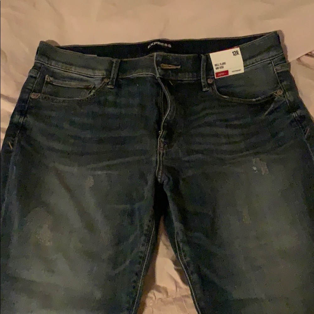 Express mid rise flare jeans